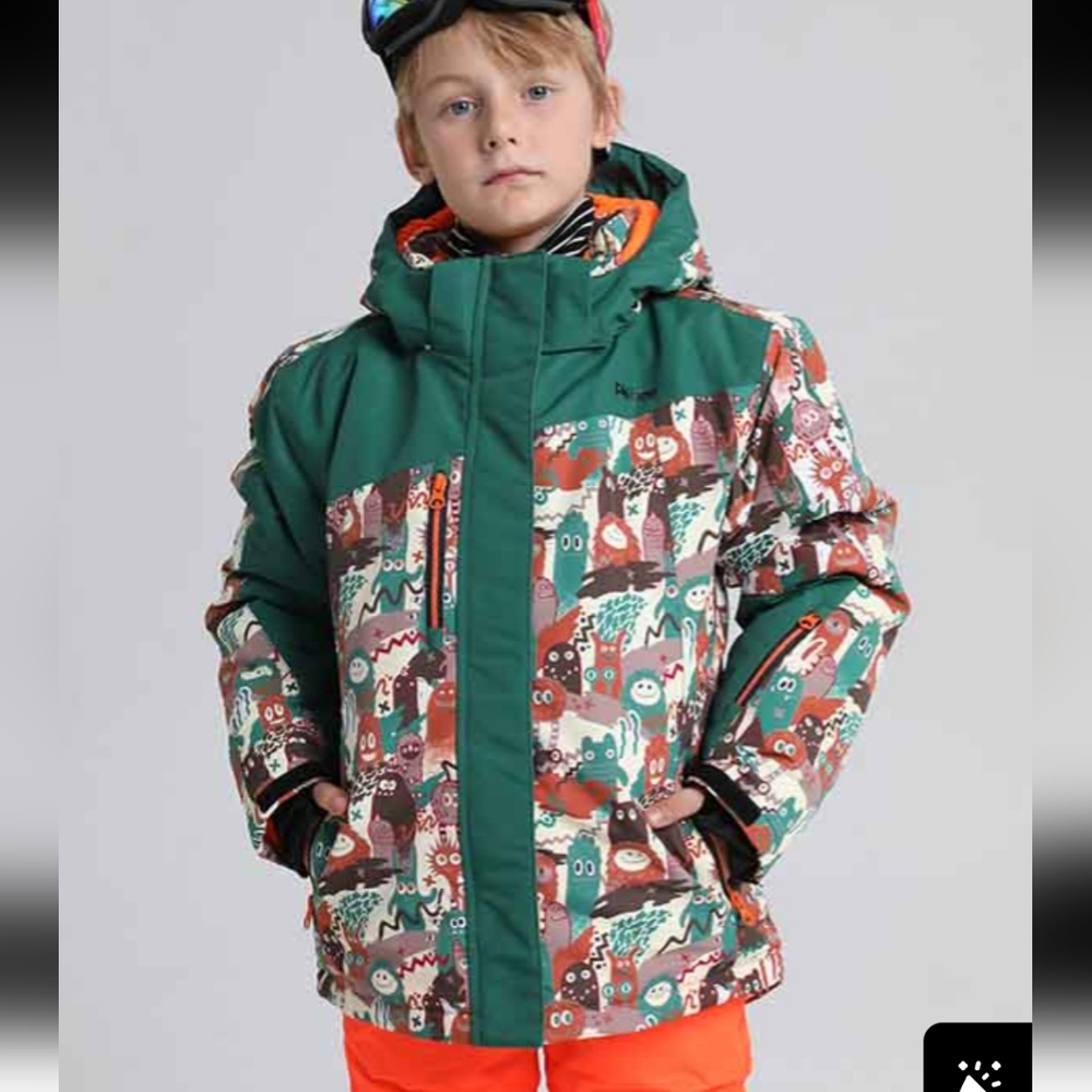 PHIBEE Big Boy's Waterproof Breathable Snowboard Ski Jacket Size Cm 146/152